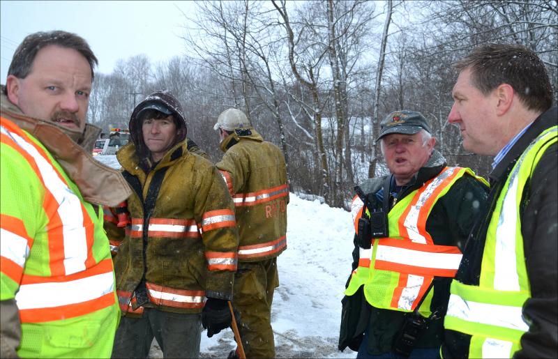 Bad weather is often the time when firefighters are needed most. (Photo by Lynda Clancy)