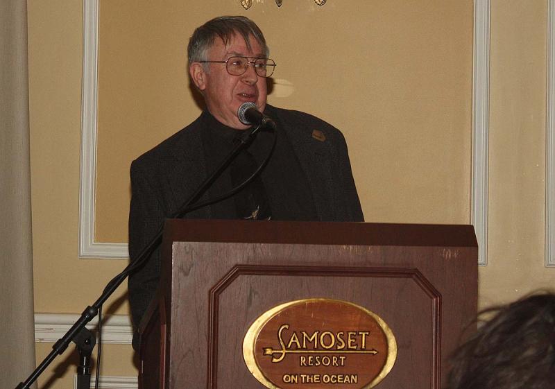 Former Rockport Town Manager Carl Betterley, who hired Bruce Woodward as fire chief in 1971. (Photo by Holly S. Edwards)