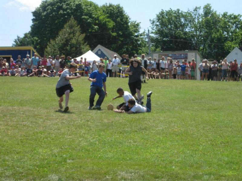 The boys' cheese rolling competion last year (Courtesy Maine Celtic Celebration)