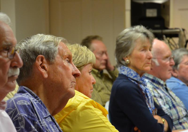 Listening to the Library Committee's presentation. (Photo by Lynda Clancy)