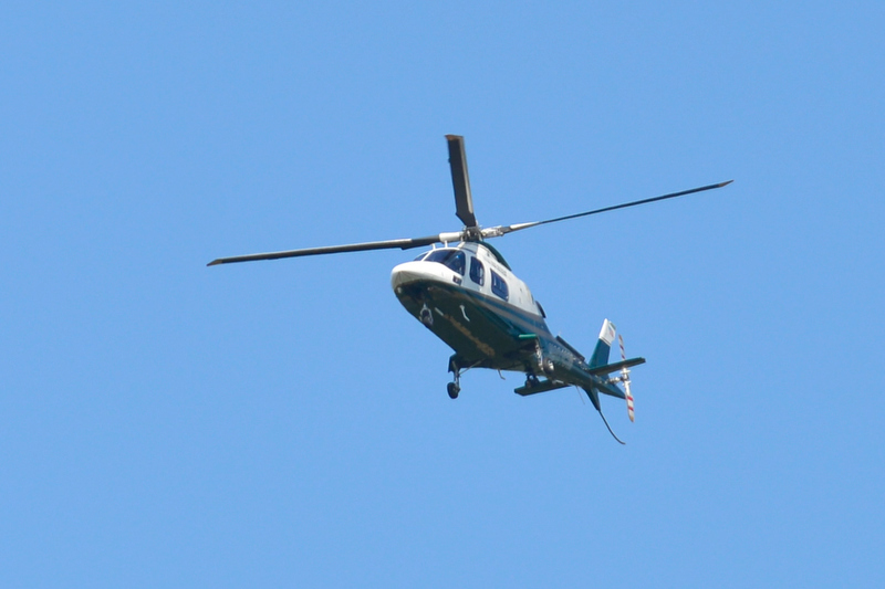 The lifeflight chopper was on the scene and the injured were transported to a location away from the scene to be lifted to a hospital. (Photo by Ron Hawkes)