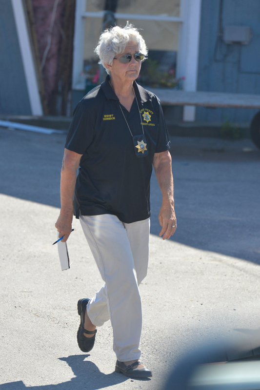 Knox County Sheriff Donna Dennison was on the scene leading the investigation to try and piece together exactly what happened. (Photo by Ron Hawkes)