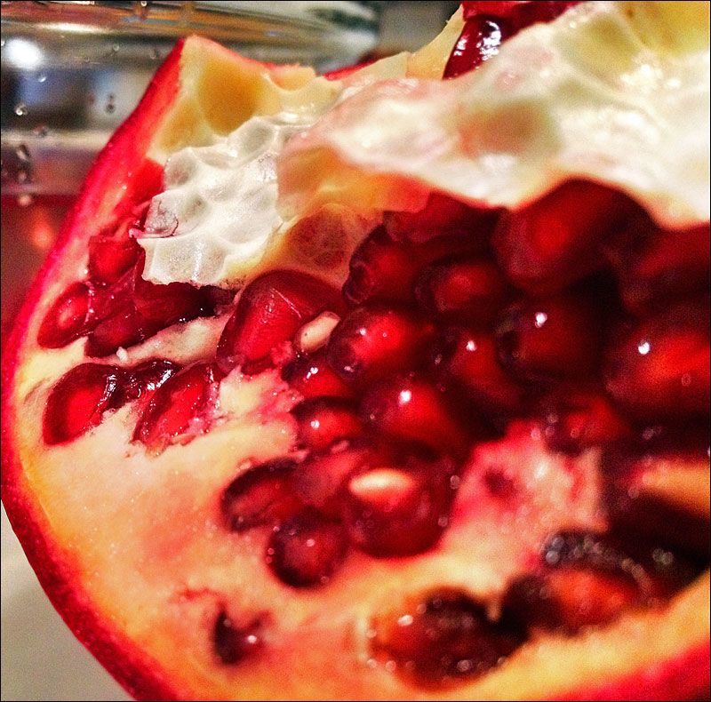Watch the video to learn how to quickly and easily remove the seeds from a pomegranate fruit, using your hand, a wooden spoon, a small pairing knife and a bowl.