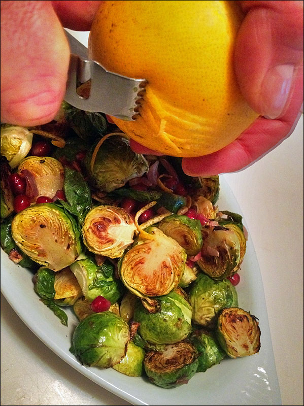 A bit of lemon zest on top makes the dish ready to serve.