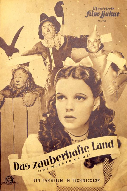 Cover of an illustrated program for Austrian release of Oz, 1940, 7 by 10 inches. Courtesy of "The Wonderful World of Oz: An Illustrated History of the American Classic" by John Fricke (Down East Books)