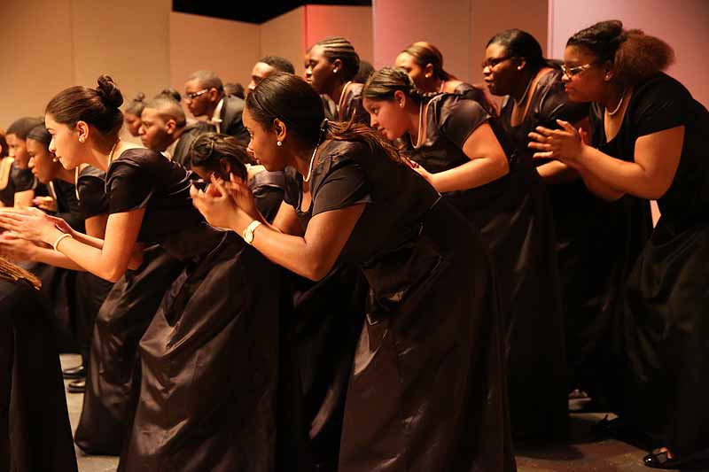 This choir doesn’t stand still, no, that’s not what gospel is about. (Photo by Marti Stone)