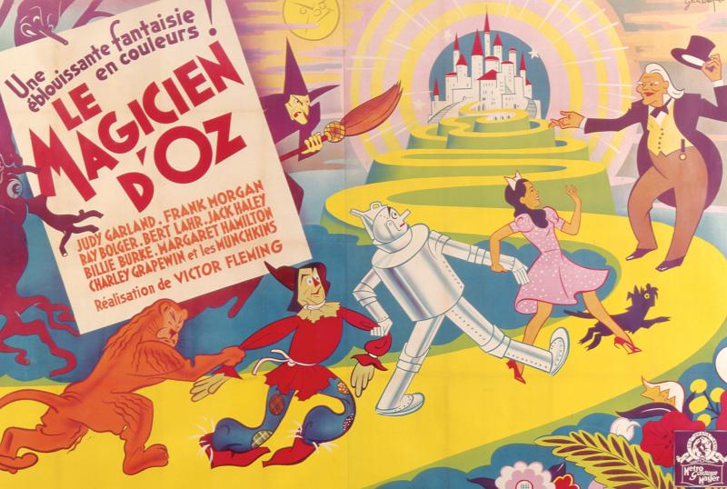 A 65 by 96-inch two-panel billboard for the MGM film by Boris Grinsson. Courtesy of "The Wonderful World of Oz: An Illustrated History of the American Classic" by John Fricke (Down East Books). Grinsson, Boris (1907- 1999), two- panel billboard for MGM Film,