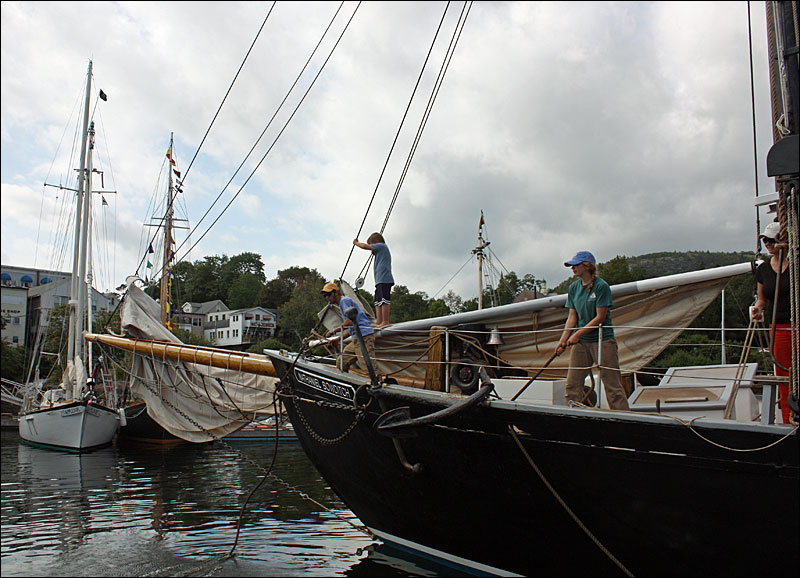 In the fall of 2013, the “Nathaniel Bowditch” was one of many schooners to participate in the annual Camden Windjammer Festival in Camden Harbor. (Photo by Holly S. Edwards)