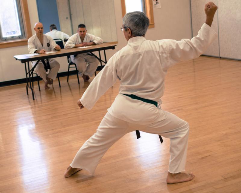 The Belts: Promotion testing at the Pen Bay YMCA. (Photo courtesy David Troup.)