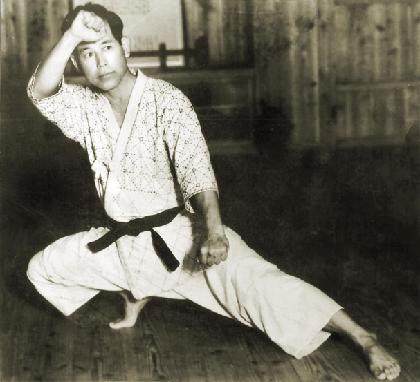 The Style: Grandmaster Shoshin Nagamine performing Kusanku Kata as a young man. (Photo courtesy David Troup.)