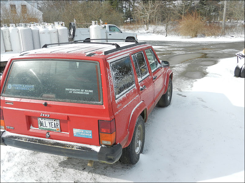 A last little snow greeted Mainers April 16.