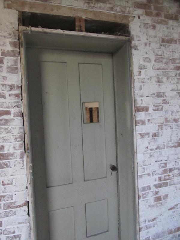 The door with the “knock knock” panel. (Photo by Kay Stephens)