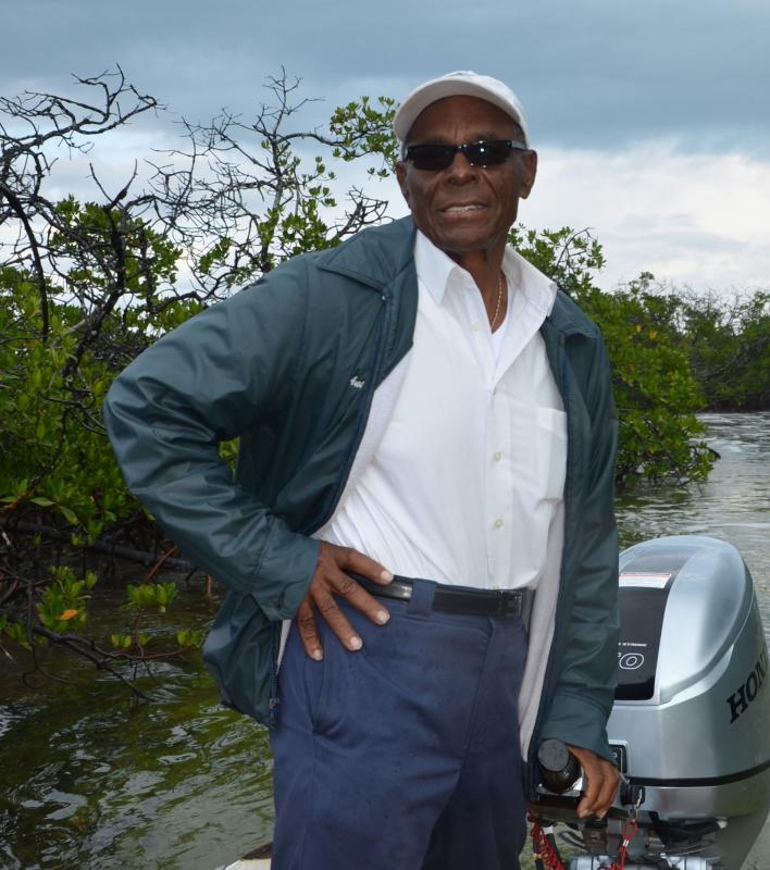Ansil Saunders, 88, took Dr. Martin Luther King every day into the mangroves, where he wrote his Nobel Peace Prize acceptance speech, and his speech to the Sanitation Workers in 1968. (Photo by Lynda Clancy)
