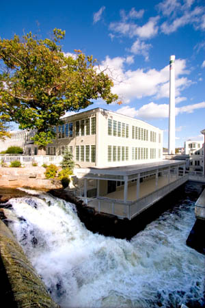 The smokestack of the Knox Mill.