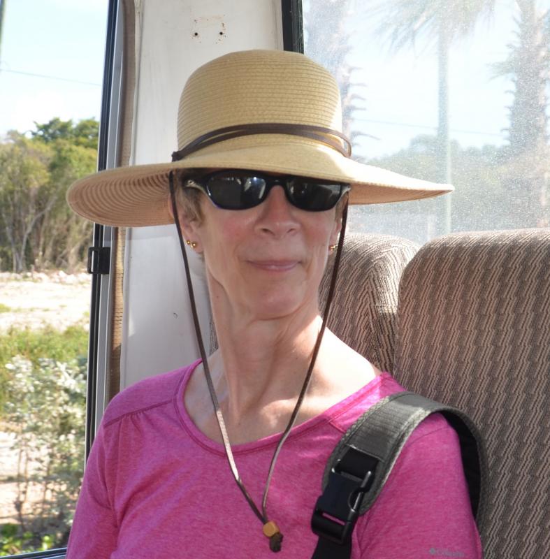 Five Town CSD and SAD 28 Transportation Director Julie Waters goes on safari to Bimini. (Photo by Lynda Clancy)