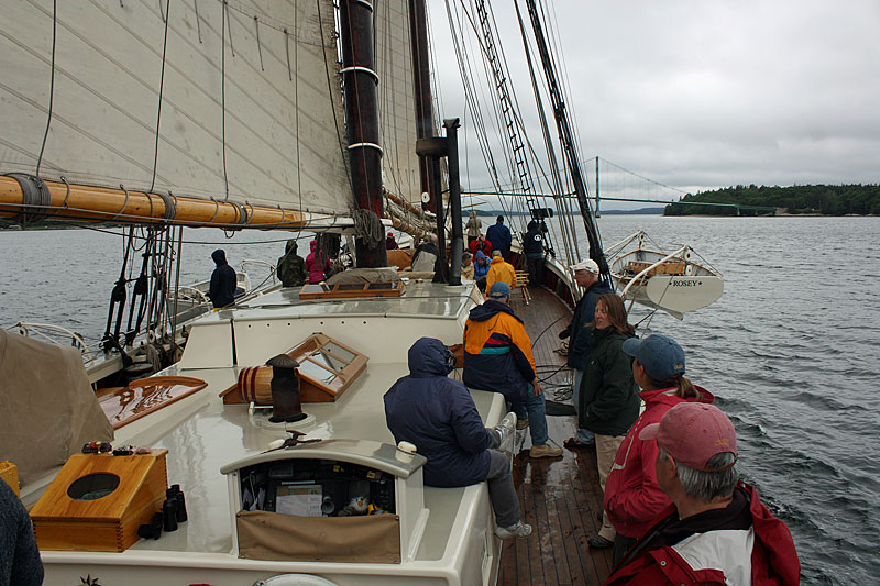 Sailing toward the Deer Isle bridge. (Photo by Holly S. Edwards)