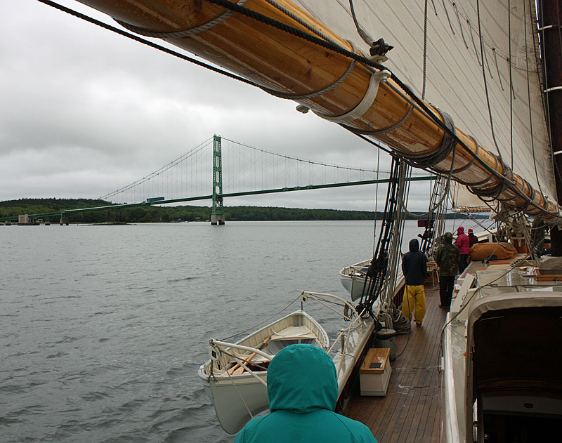 Another photo of the Deer Isle bridge from the deck of schooner Mary Day. (Photo by Holly S. Edwards)