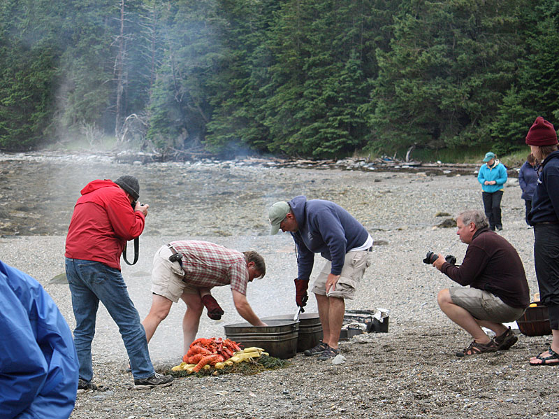 The lobster bake is done and it’s time for the photographers to take their best shots. (Photo by Holly S. Edwards)