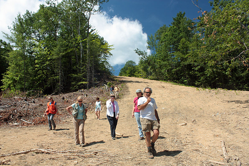 Heading back down Ragged Mountain Thursday. (Photo by Holly S. Edwards)