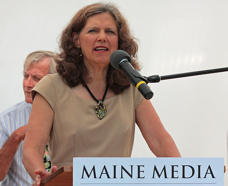Maine Media Workships + College President Meg Weston. (Photo by Holly S. Edwards)