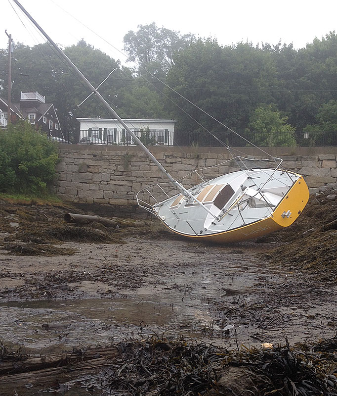 The Kohiki nearly made it to the sea wall at Atlantic Avenue during the overnight storm that meteorologists are calling a ‘noreaster. (Courtesy Steve Pixley)