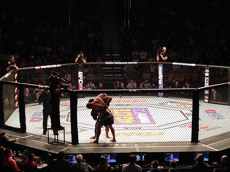 Tim Boetsch and Brad Tavares. (Courtesy Kristen Robertson)