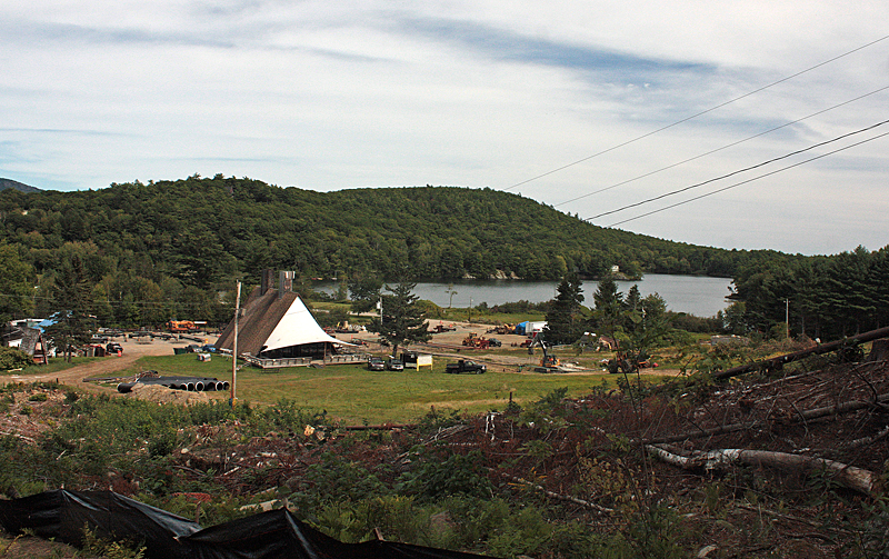 The new view down to the lodge, which is slated to be replaced in 2015, after ski season is over. (Photo by Holly S. Edwards)