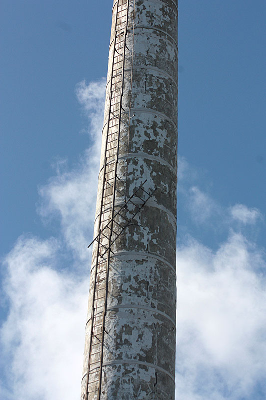 Another ladder makes it way slowly up to the top of the stack Tuesday morning. (Photo by Holly S. Edwards)