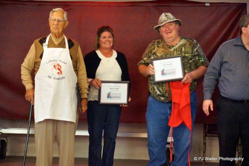 Amateur Chef category winners, from left, third place-William Deptula, second place Susan Matzell and first place Maynard Stanley.
