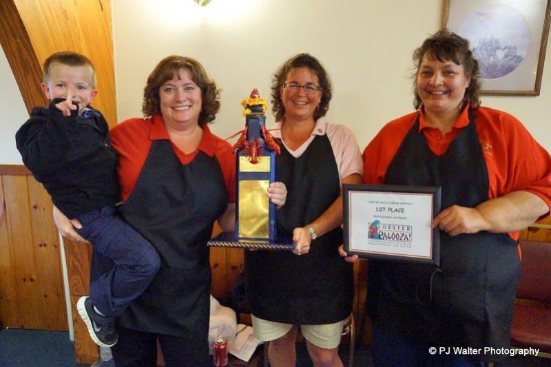 First place winner in the Professional Chef category: Becky Butler, left, of Graffam Bros. Seafood Market, with Kimberlee Graffam, and Shari Elwell.
