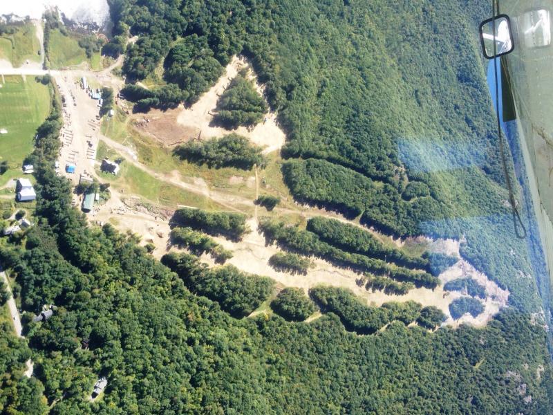 An aerial view of the Camden Snow Bowl. (Photo by Steve Pixley.)