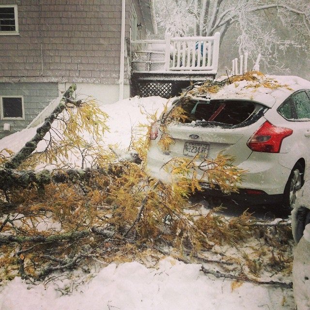 Many cars took direct hits. (Photo courtesy Dave Edwards)