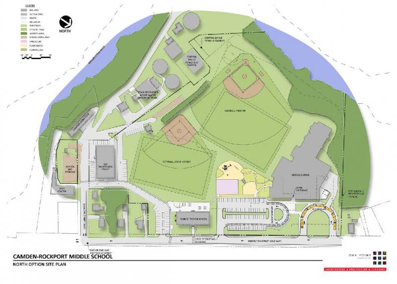Site plan of the new school.