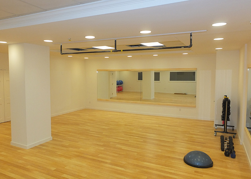 Aerobics and fitness room.
