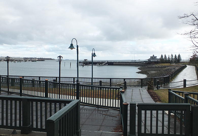 Looking down the boardwalk from the new YMCA