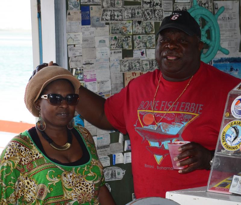 Ebbie is famous, has traveled far and wide, and returned home to Bimini to open bars and restaurants. (Photo by Lynda Clancy)