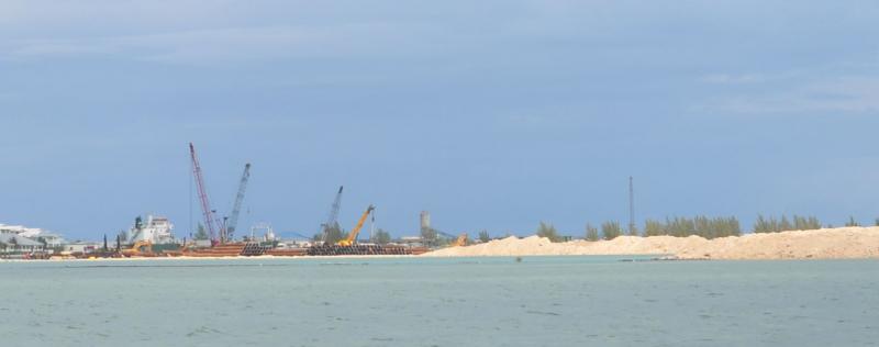 Construction at the casino development, in 2014. (Photo by Lynda Clancy)