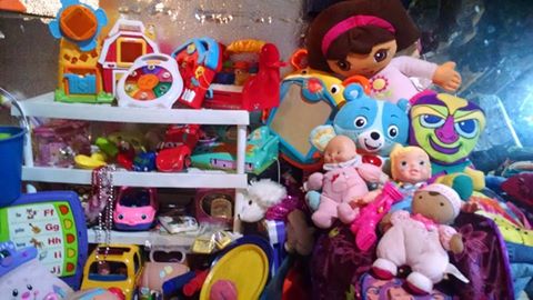 Former inventory of children’s clothes and toys. (Photo courtesy Shel McAfee)