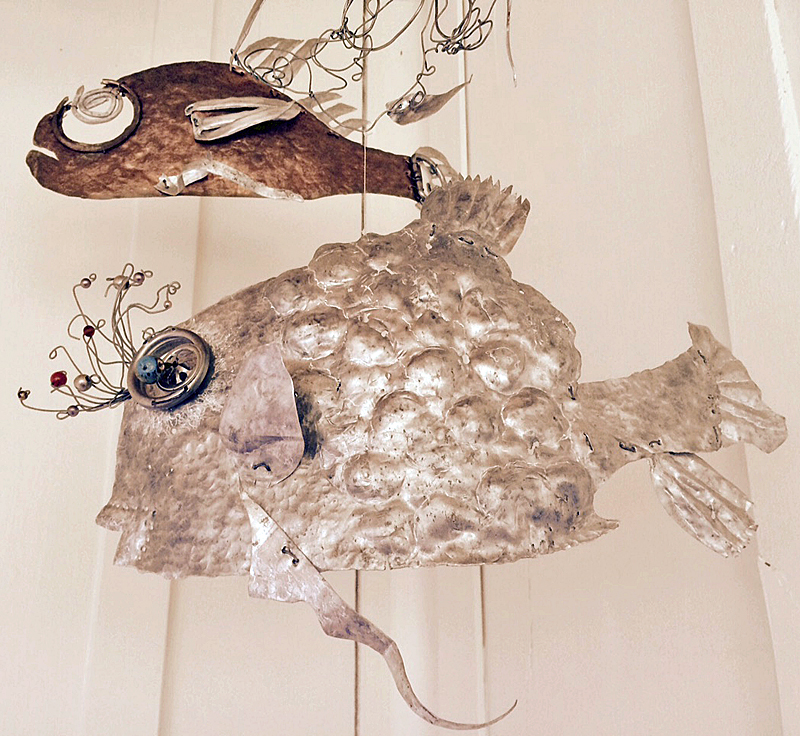 Examples of some of Blair's fish. The copper one and the one with the curly "eyelashes" are affectionately referred to as "Zach and Jill" for a young couple we know.