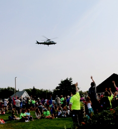 LifeFlight helicopter takes off (Photo courtesy of LifeFlight of Maine)