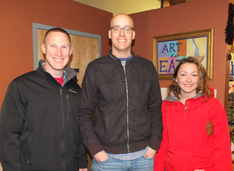 Dan Kenney, John Lion and Colette McKeen, U.S. Coast Guard Rockland.
