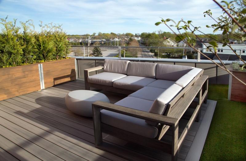 The outdoor secluded deck that comes with Room 405. (Photo courtesy 250 Main)