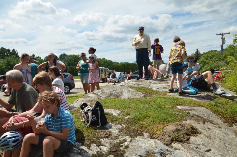 Ice cream never tasted so good as it did on the RES rock, after the parade. (Photo by Lynda Clancy)