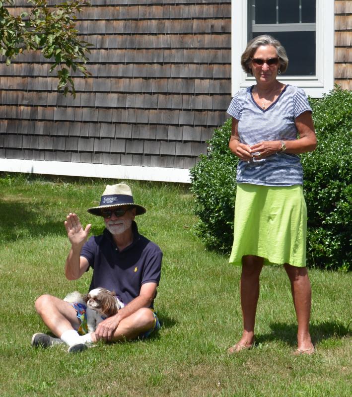 Peter and Lorraine Hall, with Oliver. (Photo by Lynda Clancy)