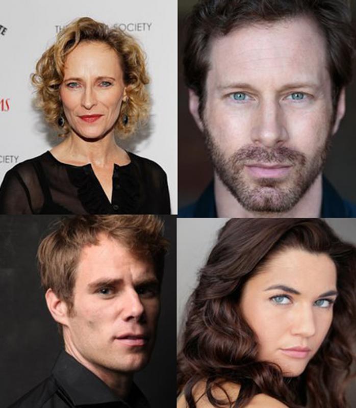 Clockwise: The film stars Laila Robins as Maggie; Adam Wade McLaughlin as Sam; Teri Reeves as Lucy; Matthew Wilkas as Titus