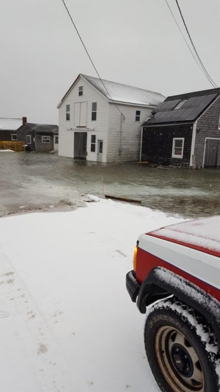 On Vinalhaven, at the end of Leos Lane. (Photo courtesy of Vinalhaven Fire Department)