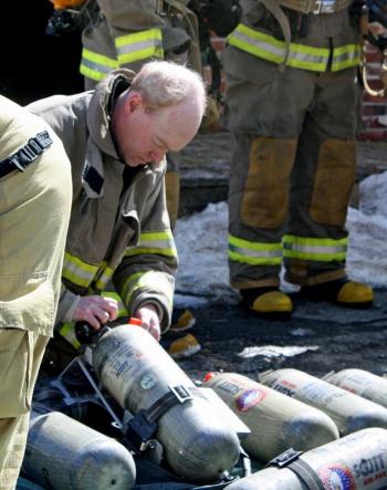 Camden firefighter Michael Longley. (Photo by Holly S. Edwards)