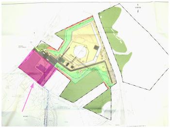 The Planning Board Wednesday rejected plans by DCP Midstream to use a spur of commercially-zoned land, shown in pink, as a connector to the company's proposed propane terminal, the bulk of which lies within an industrial zone. (Map courtesy of Town of Searsport) The Planning Board Wednesday rejected plans by DCP Midstream to use a spur of commercially-zoned land, shown in pink, as a connector to the company's propane terminal, the bulk of which lies within an industrial zone. (Map courtesy of Town of Searsport)