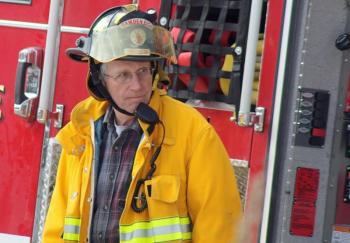 Camden firefighter Tom Bland. (Photo by Holly S. Edwards)