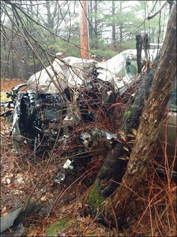 Rockport Fire Department was called out with their extrication equipment to the scene of the accident in Hope Wednesday afternoon to help cut Cameron Dow out of his Land Rover Ranger. (Courtesy Rockport Fire Department)